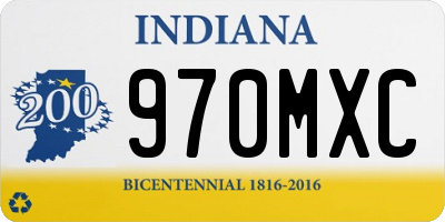 IN license plate 970MXC