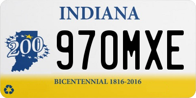 IN license plate 970MXE
