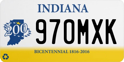 IN license plate 970MXK