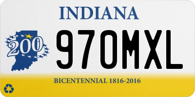 IN license plate 970MXL