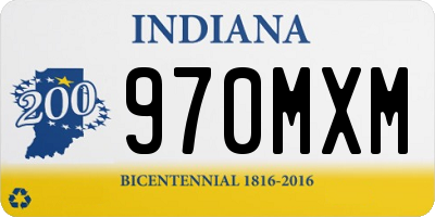 IN license plate 970MXM