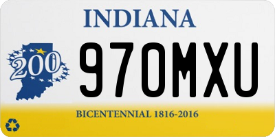 IN license plate 970MXU