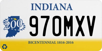 IN license plate 970MXV