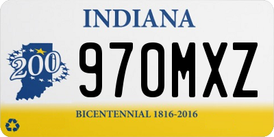 IN license plate 970MXZ