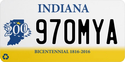 IN license plate 970MYA
