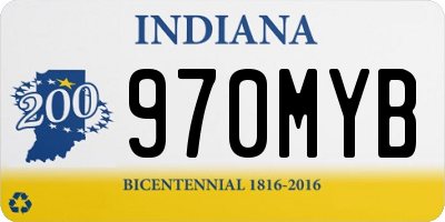 IN license plate 970MYB
