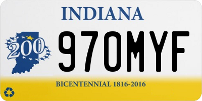 IN license plate 970MYF