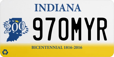 IN license plate 970MYR
