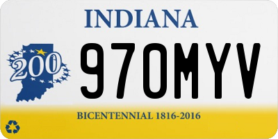 IN license plate 970MYV