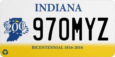 IN license plate 970MYZ