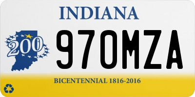 IN license plate 970MZA
