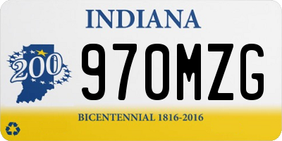 IN license plate 970MZG