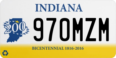IN license plate 970MZM