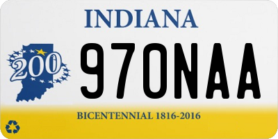 IN license plate 970NAA