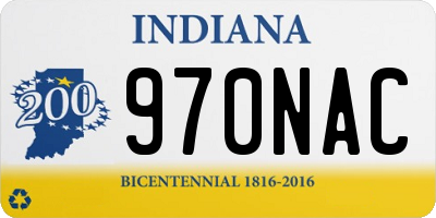 IN license plate 970NAC
