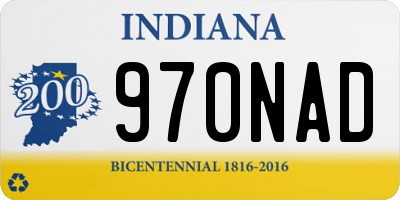 IN license plate 970NAD