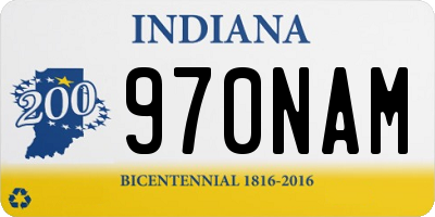 IN license plate 970NAM