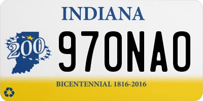 IN license plate 970NAO