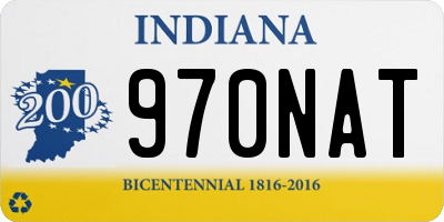 IN license plate 970NAT