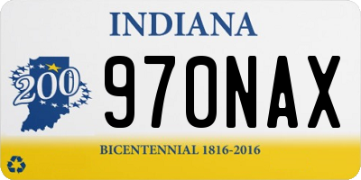 IN license plate 970NAX