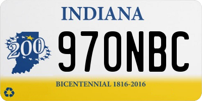 IN license plate 970NBC