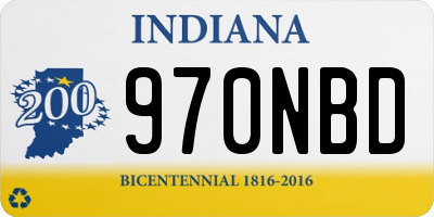 IN license plate 970NBD