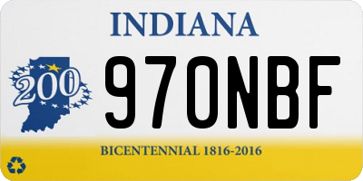 IN license plate 970NBF