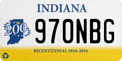 IN license plate 970NBG