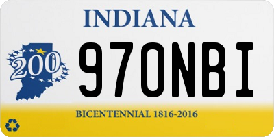IN license plate 970NBI