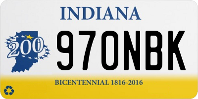 IN license plate 970NBK
