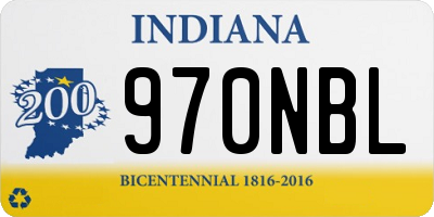 IN license plate 970NBL