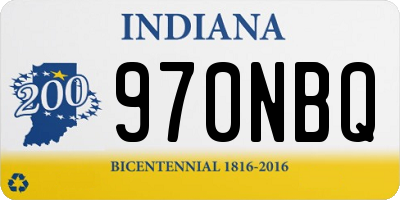IN license plate 970NBQ