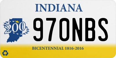 IN license plate 970NBS