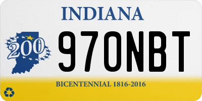 IN license plate 970NBT