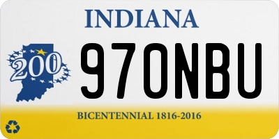 IN license plate 970NBU
