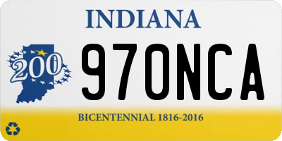 IN license plate 970NCA
