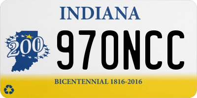 IN license plate 970NCC