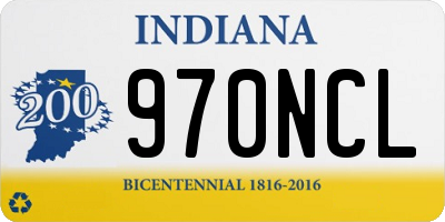 IN license plate 970NCL