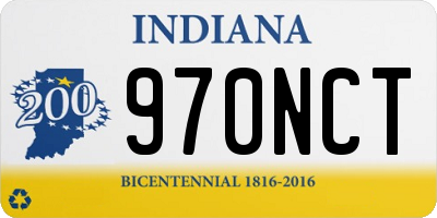 IN license plate 970NCT