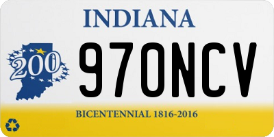 IN license plate 970NCV