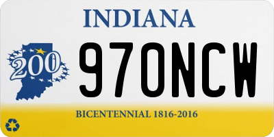 IN license plate 970NCW