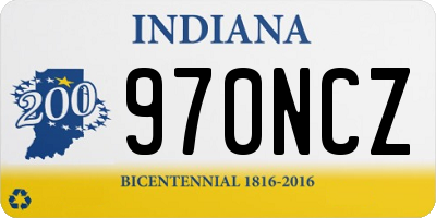 IN license plate 970NCZ