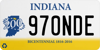 IN license plate 970NDE