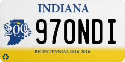 IN license plate 970NDI