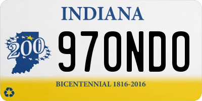IN license plate 970NDO