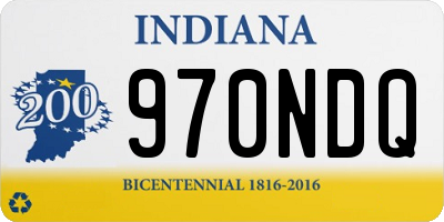 IN license plate 970NDQ