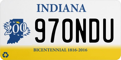 IN license plate 970NDU