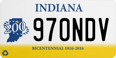 IN license plate 970NDV