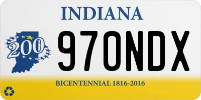 IN license plate 970NDX