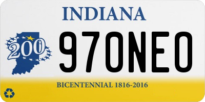IN license plate 970NEO